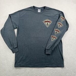 Vintage So Cal Catalina Island Surfing Tshirt Men's Large Gray Long Sleeve EUC